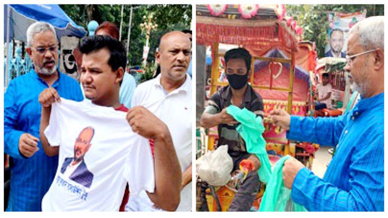 টাঙ্গাইলে সুলতান সালাউদ্দিন টুকুর পক্ষে রিক্সা শ্রমিক ও অটোচ