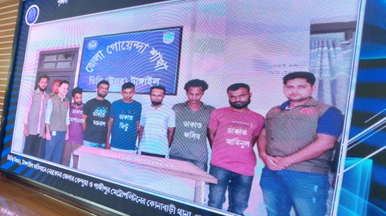 টাঙ্গাইলে আন্তজেলা ডাকাত দলের ৭ জন  গ্রেফতার