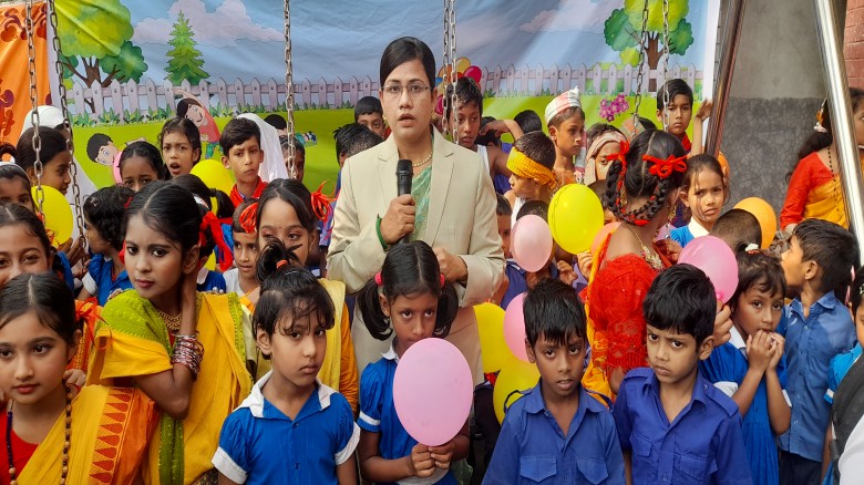 দেলদুয়ারে  প্রাথমিক বিদ্যালয়ে প্লেগ্রাউন্ড নির্মাণের উদ্বো