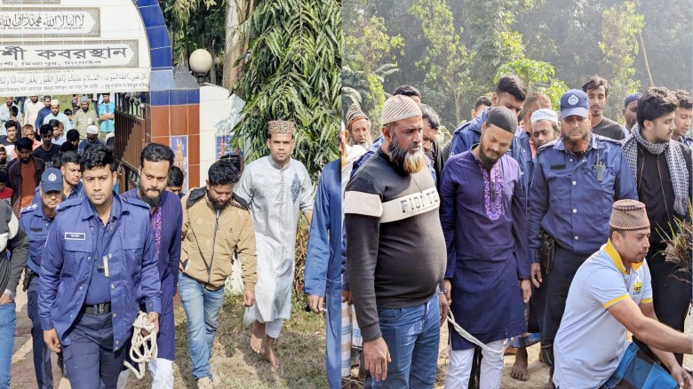 মির্জাপুরে প্যারোলে মুক্তি পেয়ে বাবার জানাজা পড়ালেন সাবেক ছা