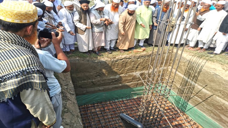 মির্জাপুরে তাবলীগী মারকায মসজিদ নির্মাণ কাজের উদ্বোধন