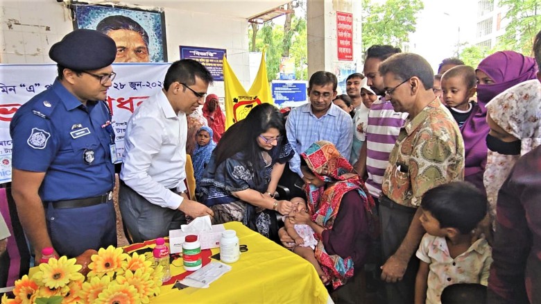 টাঙ্গাইলে জাতীয় ভিটামিন 'এ' প্লাস ক্যাপসুল ক্যাম্পেইনের উদ্ব